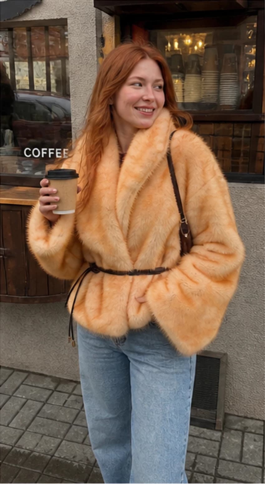 Покупательница в модели DAISY, цвет винтажный соболь